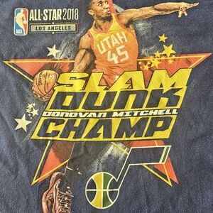 NBA 2018 All Star Slam dunk Champion Donovan Mitchell Fanatics Shirt Size L